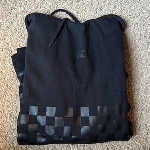 Men’s Black XL Vans Hoodie with Checker Detail